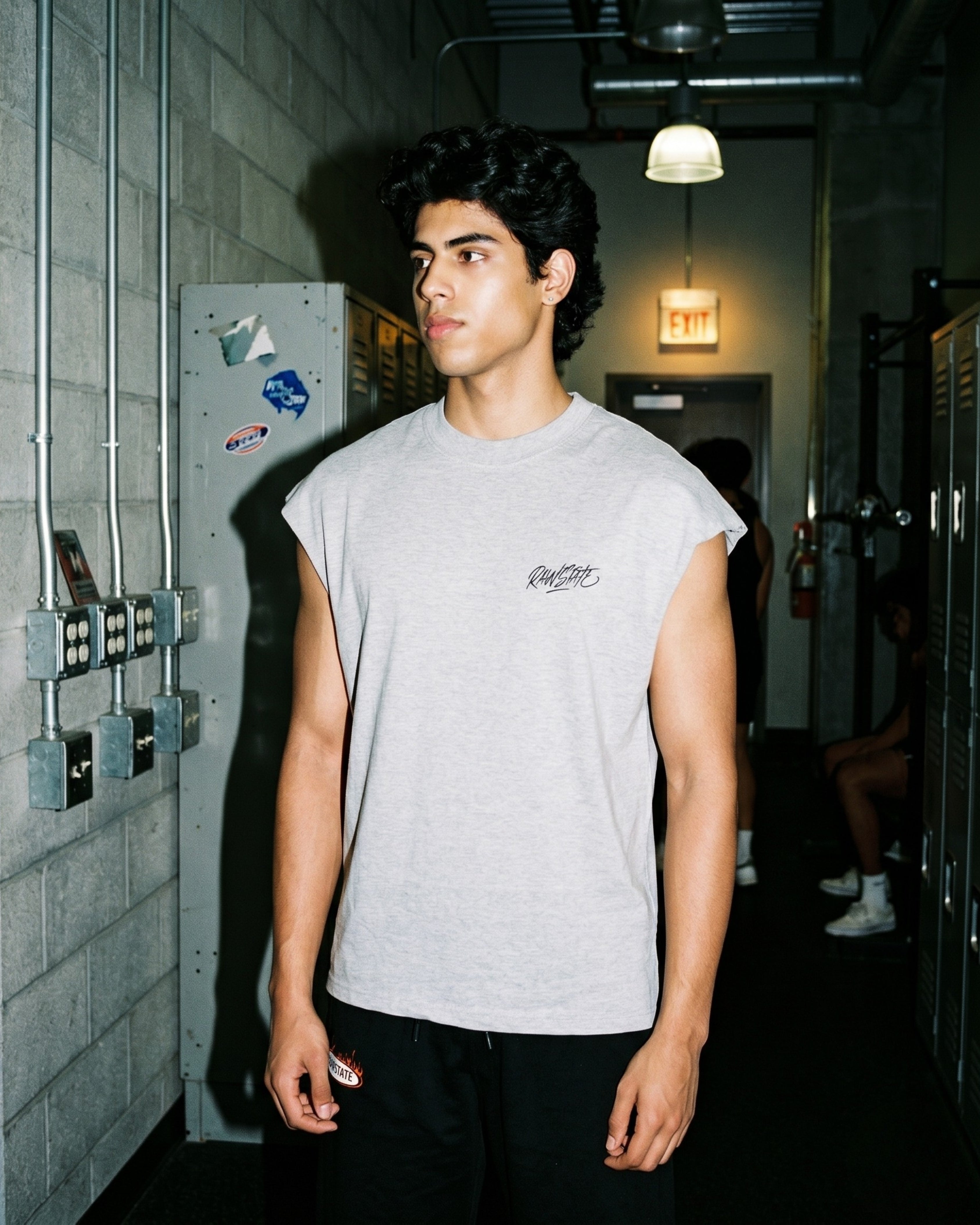 STONE GREY MUSCLE T